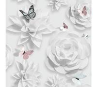 SUPERFRESCO EASY SFE ORIGAMI FLORALS WALLPAPER, White