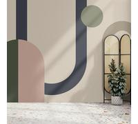 Superfresco Easy Oval Geo Pop Green/Pink Print To Order Fixed Size Mural | Wallpaper Roll