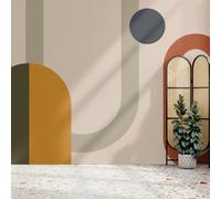 Superfresco Easy Oval Geo Pop Yellow Print To Order 3m x 2.8m Mural | Wallpaper Roll