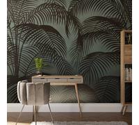 Superfresco Easy Palm Silhouette Teal Print To Order 3m x 2.8m Mural | Wallpaper Roll