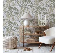 Superfresco Easy Persephone Neutral Beige Leaves Wallpaper