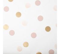 Superfresco Easy Pink & White Gold Effect Dotty Smooth Wallpaper