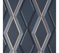 SUPERFRESCO EASY PRESTIGE GEO NAVY WALLPAPER, Blue