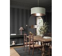 Superfresco Easy Regent Stripe Charcoal Wallpaper Black