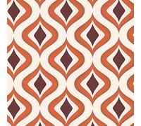 SUPERFRESCO EASY SFE TRIPPY CHOC/ORANGE WALLPAPER, Orange