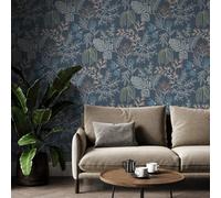 Superfresco Easy Richmond Navy Wallpaper | Paste the Wall | Blue Trees | Eco-Friendly