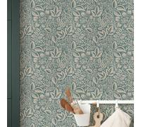 Superfresco Easy Rustling Leaves Teal Wallpaper