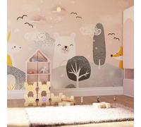 Superfresco Easy Scandi Animals Pink Blue Print To Order Fixed Size Mural