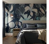 Superfresco Easy Scandi Floral Navy Print To Order Fixed Size Mural | Wallpaper Roll