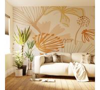 Superfresco Easy Scandi Floral Peach Print To Order 3M X 2.8M Mural In Pink Pink