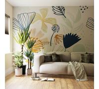 Superfresco Easy Scandi Floral Pink Navy Print To Order 3M X 2.8M Mural Navy