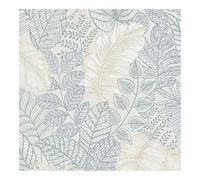 SUPERFRESCO EASY SCATTERED LEAVES DUCK EGG WALLPAPER, Blue