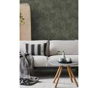 Superfresco Easy Scattered Leaves Floral Forest Green Wallpaper | Paste The Wall | White Leaves | Eco-Friendly