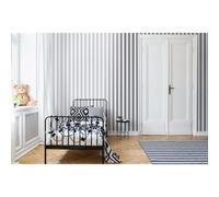 Superfresco Easy Silver/White Metallic Stripe Luxurious Touch - Paste The Wall - Stripe Texture Design - White/Silver Wallpaper - Suitable for Any Room - Feature or 4 Wall Design