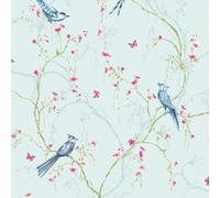 Superfresco Easy Songbird Duck Egg Decorative Wallpaper - 10m
