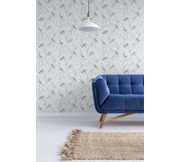 Superfresco Easy Duck Egg Tree Silhouette Butterfly Wallpaper | Paste The Wall | Duck Egg Trees | Eco-Friendly