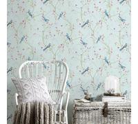 Superfresco Easy Songbird Tree & Butterfly Duck Egg Blue Wallpaper