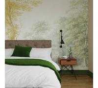 Superfresco Easy Stately Woodland Green Ochre Print To Order Fixed Size Mural