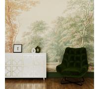 Superfresco Easy Stately Woodland Neutral Green Print To Order 3m x 2.8m Mural | Wallpaper Roll