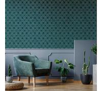 Superfresco Easy Teal Luxe Geometric Wallpaper