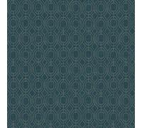 Superfresco Easy Teal Luxe Geometric Wallpaper - Paste The Wall - Green Wallpaper - Geometric Asscher Textured Metallic Design - Feature or 4 Wall Design - Perfect for Most Rooms