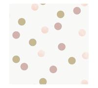 Superfresco Easy Pink/Gold Dotty Polka Wallpaper | Paste The Wall | Pink Spots | Eco-Friendly