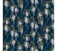 Superfresco Easy Navy Wisteria Floral Wallpaper Navy
