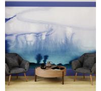Superfresco Easy Watercolour Landscape Blue Green Print To Order 3m x 2.8m Mural | Wallpaper Roll