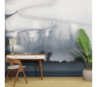 Superfresco Easy Watercolour Landscape Navy Print To Order Fixed Size Mural