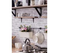 Superfresco Easy White Brick Wall 3D Effect Wallpaper | Paste The Wall | White Trees |Eco-Friendly