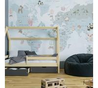 Superfresco Easy Whole Wide World Grey Print To Order 3m x 2.8m Mural | Wallpaper Roll