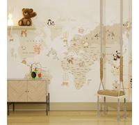 Superfresco Easy Whole Wide World Neutral Print To Order 3M X 2.8M Mural In Beige Beige