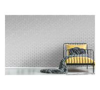 Milan Brick Wallpaper Superfresco Silver One Size