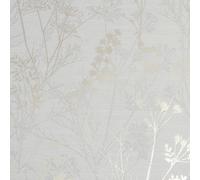 Superfresco Hedgerow Grey Wallpaper | Metallic Floral | Paste the Paper | Eco Friendly