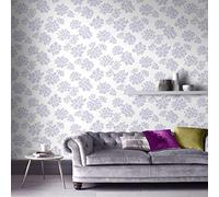 Super fresco Lotus Modern Flower Floral Lilac Wallpaper