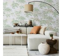 Superfresco Meadow Green Floral Wallpaper