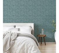 Superfresco Midas Texture Teal & Gold Plain Wallpaper | Paste the Paper | Blue Plain/Textured | Eco-Friendly