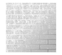 Milan Brick Wallpaper Superfresco Silver One Size