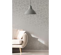 Superfresco Silver Milan Trail Floral Wallpaper | Paste The Paper Application | Silver Floral | Eco-Friendly