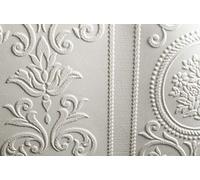 Paintable Cameo Stripe White Durable Heavy Duty Wallpaper Superfresco Paintable White One Size