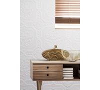 Superfresco Paintable Paintable Small Squares High Grade Heavy Duty Wallpaper in White Superfresco Paintable White