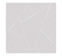 Superfresco Quartz Fractal Geometric Wallpaper in Metallic Grey & Silver - Charcoal Matte with Silver Glitter Vinyl
