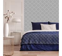 Superfresco Silk Sparkle Trellis Silver Wallpaper (WAS 18.99)