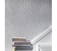 Graham & Brown Wallpaper Superfresco Eden – Paintable White Durable Textured 10000mm x 520mm