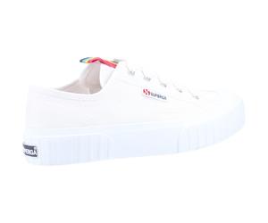 Superga 2630 Stripe Rainbow Canvas Platform Trainers