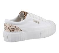 Superga 2631 Calfhair Details Trainer White Avorio/Leopard Spots Outsole in vu