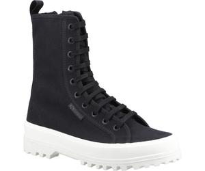Superga 2641 Alpina High Cotton Blend Womens Black Boots - Size UK 3.5