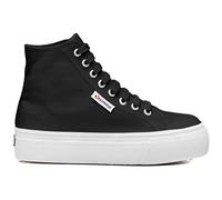 Superga 2708 HI TOP Ankle Boots Black Jacquard logo tag, The manufacturing pro