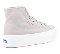 Superga 2708 HI TOP Ankle Boots Grey Colomba/White Avorio Jacquard logo tag, T