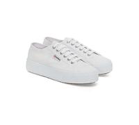 Superga 2740 Platform White Pumps Natural